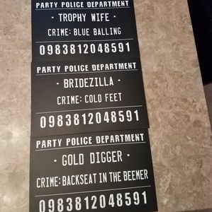 Wedding photo booth or bachelorette signs